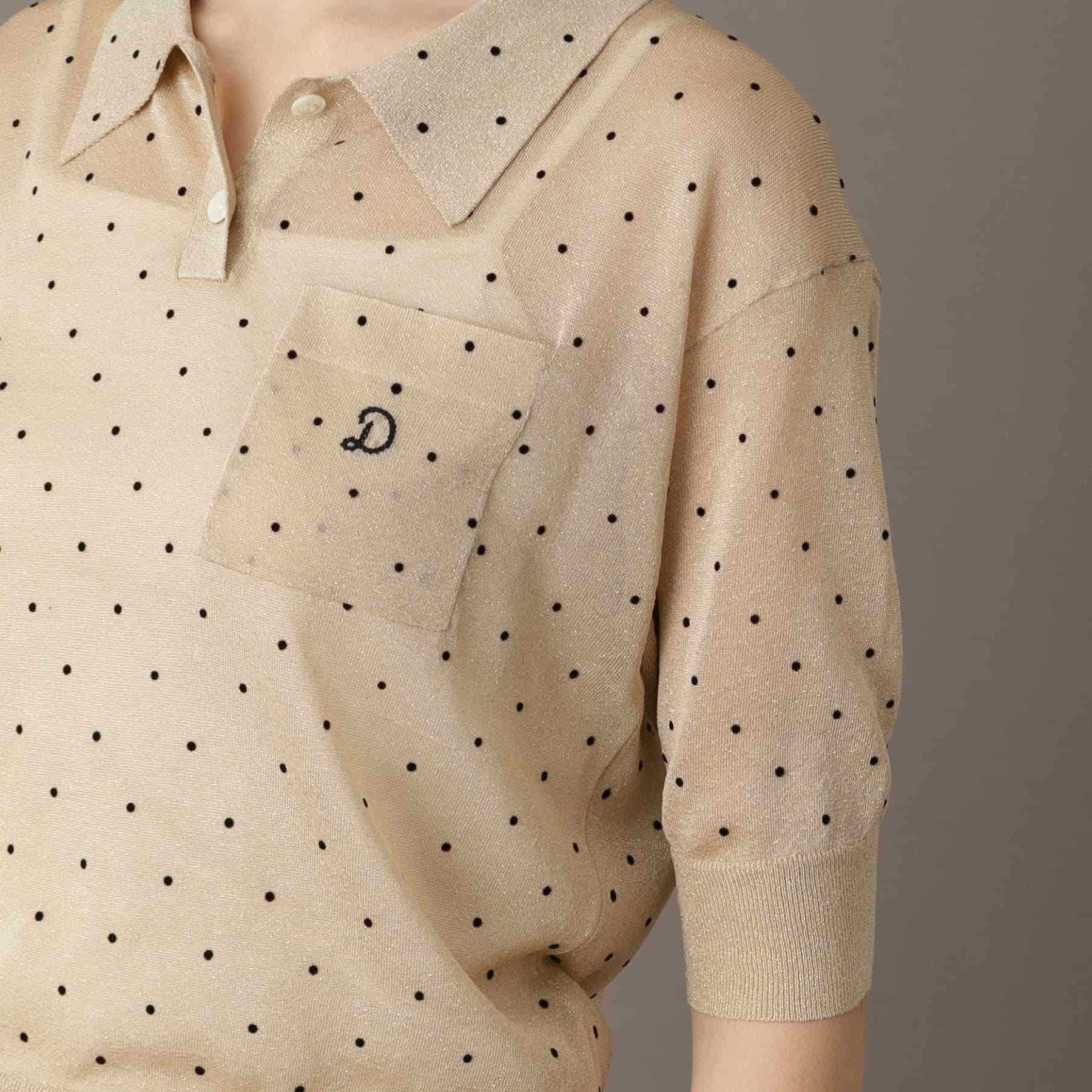 ドレステリア DRESSTERIOR ドットシアーポロ (ベージュ(152)) ベージュ(152)