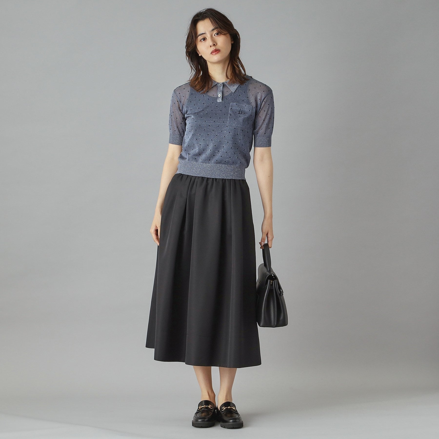 ドレステリア DRESSTERIOR ドットシアーポロ (ベージュ(152)) ベージュ(152)