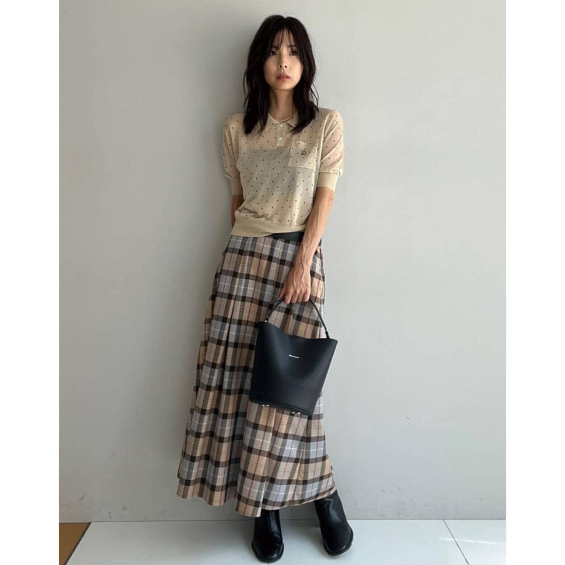 ドレステリア DRESSTERIOR ドットシアーポロ (ベージュ(152)) ベージュ(152)