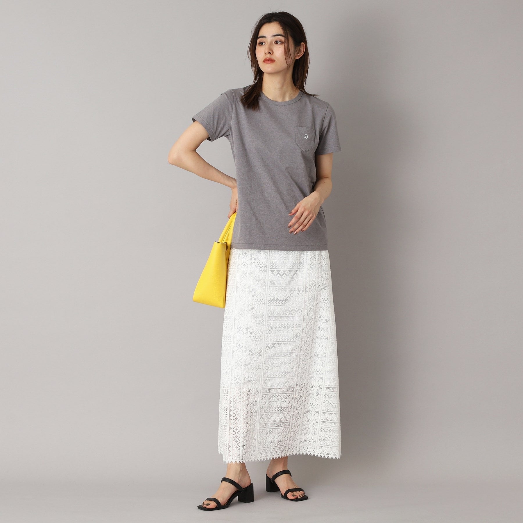 ドレステリア DRESSTERIOR オーガニックコットンブレンドレーススカート (オフホワイト(003)) オフホワイト(003)