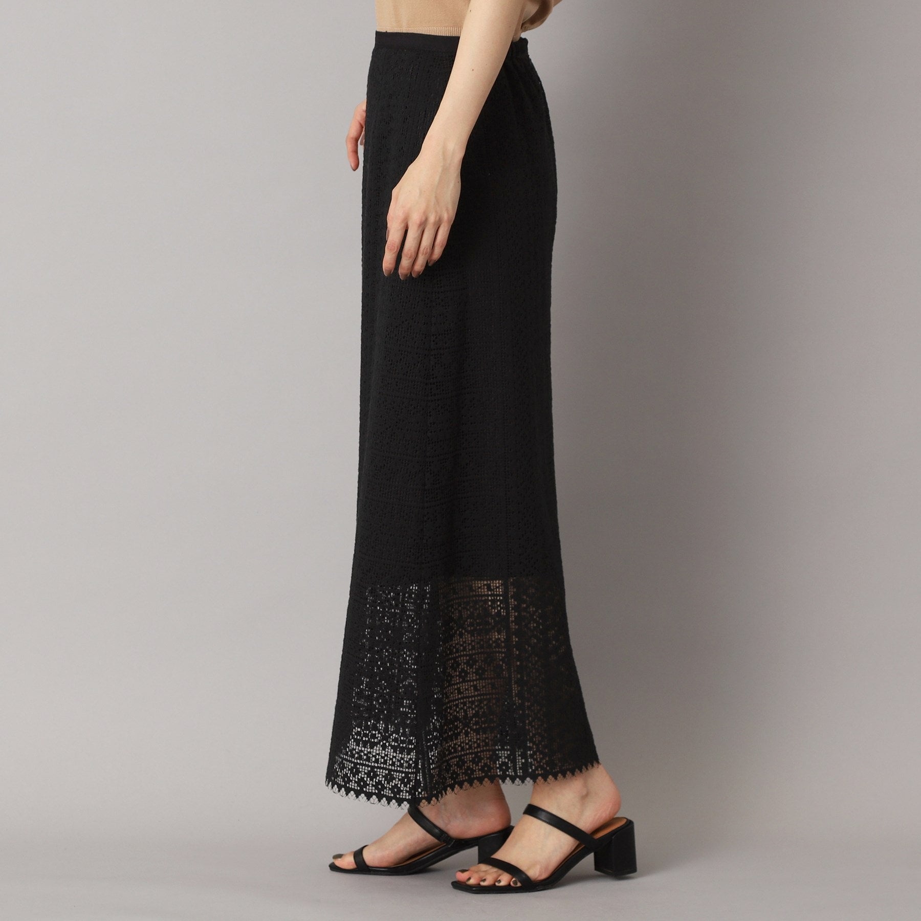 ドレステリア DRESSTERIOR オーガニックコットンブレンドレーススカート (オフホワイト(003)) オフホワイト(003)