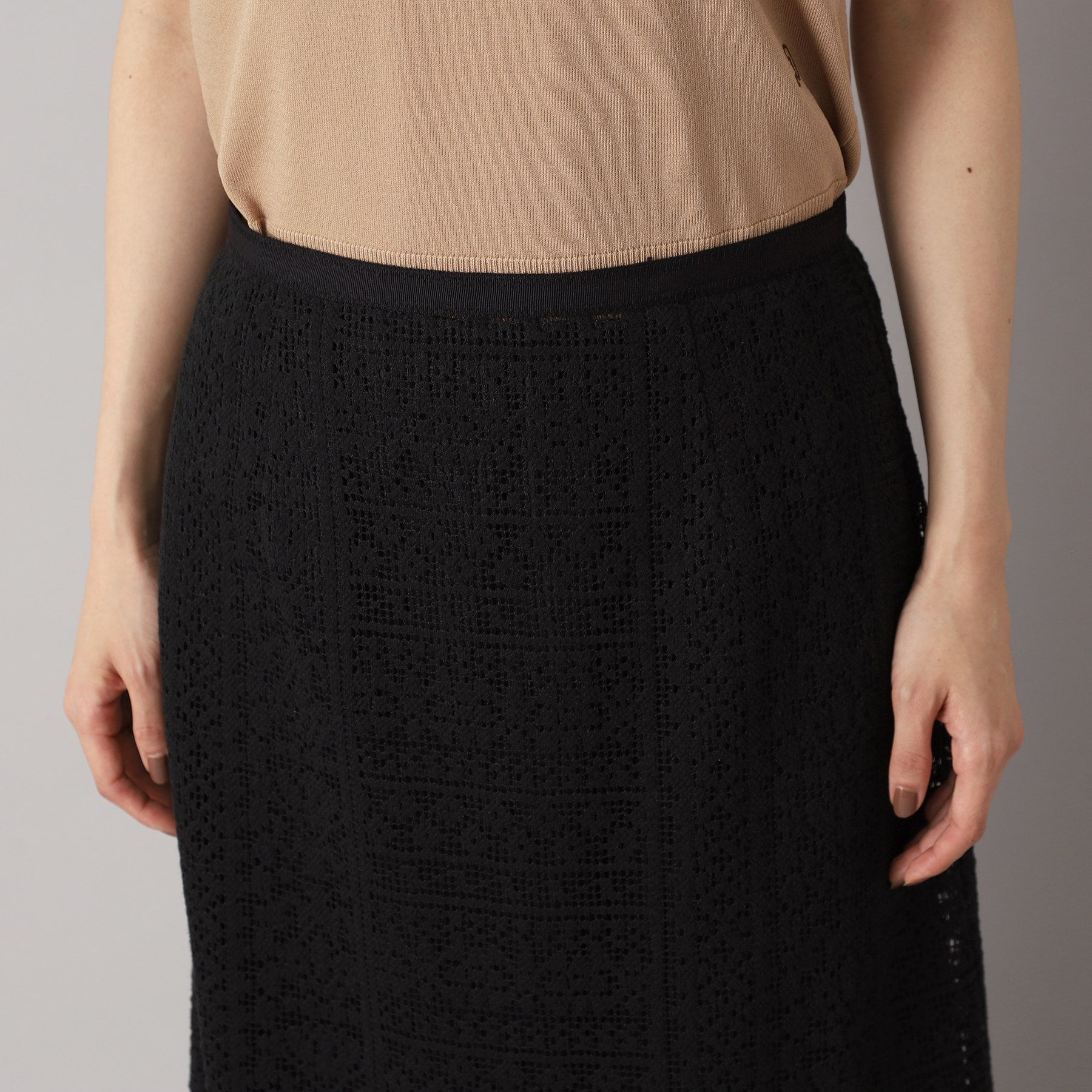 ドレステリア DRESSTERIOR オーガニックコットンブレンドレーススカート (オフホワイト(003)) オフホワイト(003)