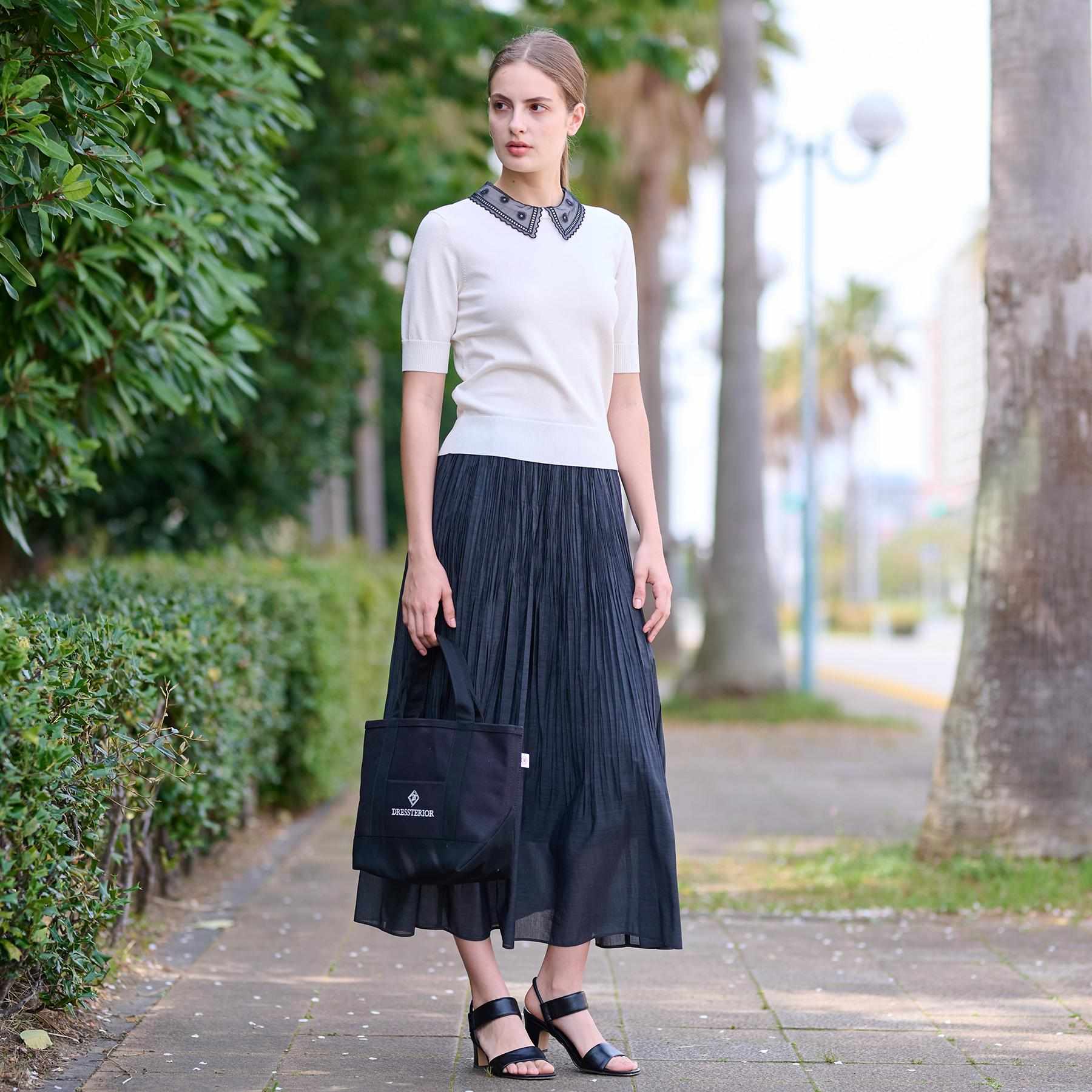 ドレステリア DRESSTERIOR エンブロイダリーカラーニット (ネイビー(094)) ネイビー(094)