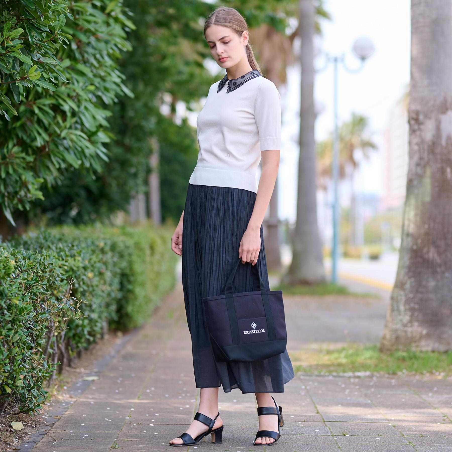 ドレステリア DRESSTERIOR エンブロイダリーカラーニット (ネイビー(094)) ネイビー(094)