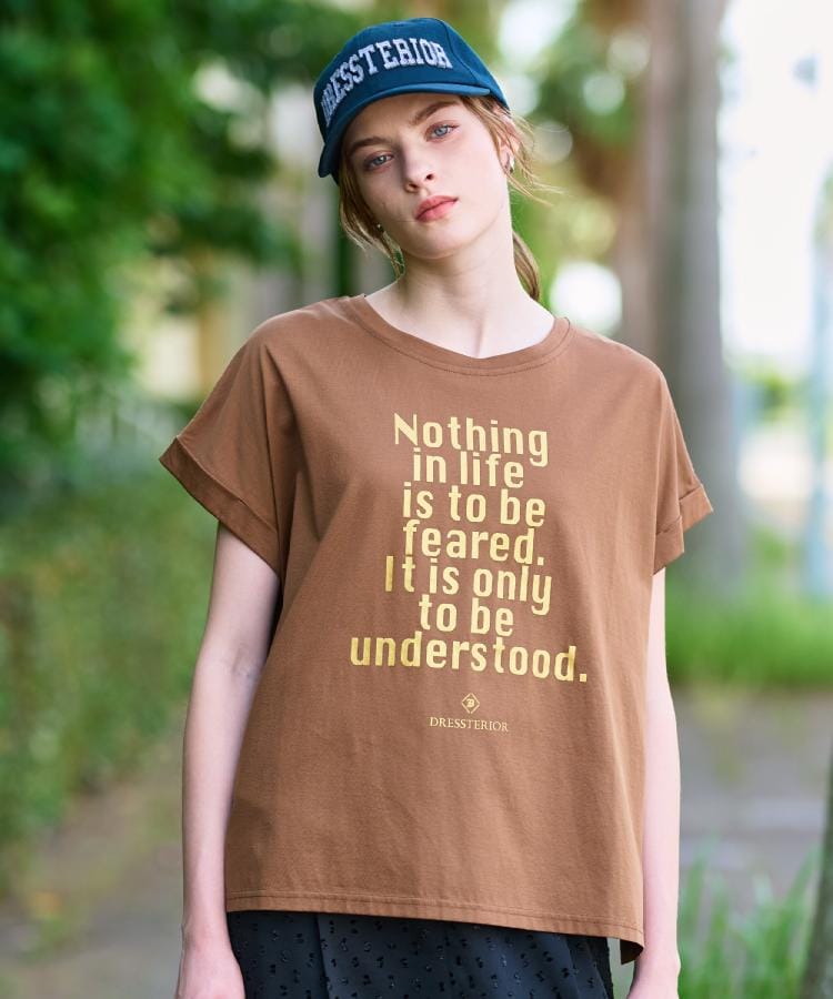 ドレステリア DRESSTERIOR 箔PTドルマンスリーブロゴTシャツ (イエロー(031)) イエロー(031)