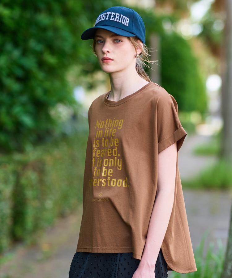 ドレステリア DRESSTERIOR 箔PTドルマンスリーブロゴTシャツ (イエロー(031)) イエロー(031)