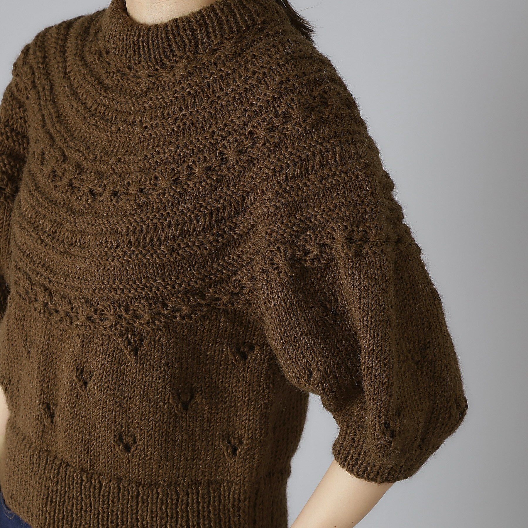 ドレステリア DRESSTERIOR Pheeta(フィータ)Clara ハーフスリーブニット (モカブラウン(042)) モカブラウン(042)