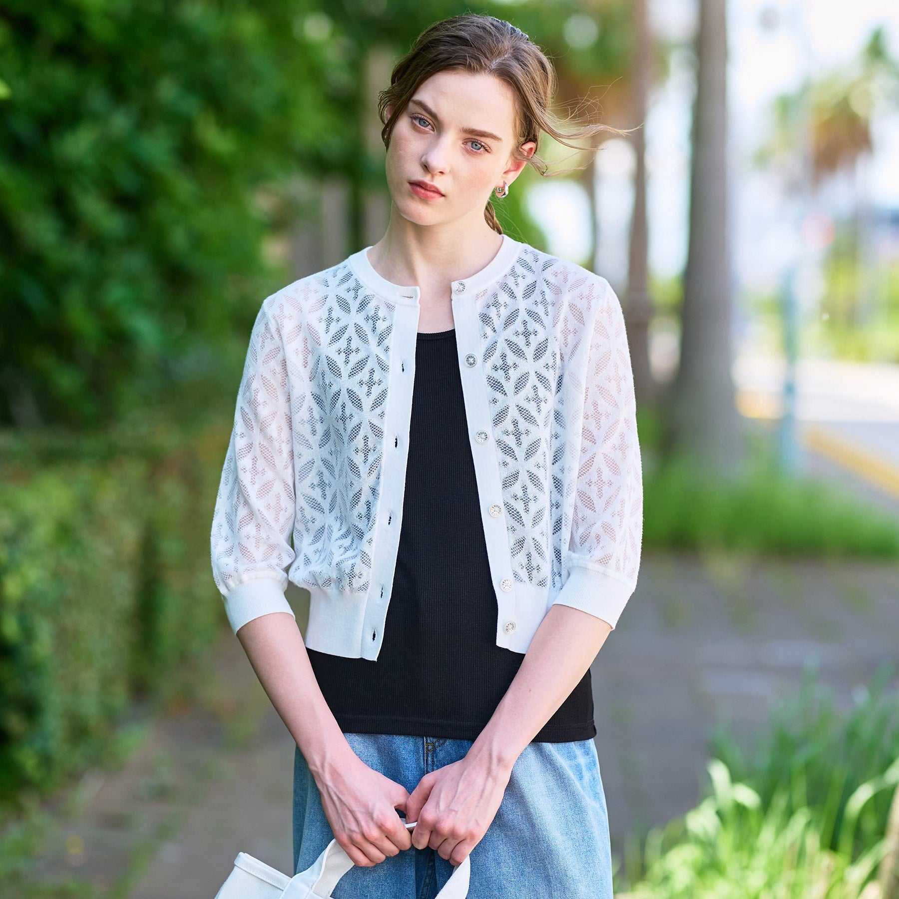 ドレステリア DRESSTERIOR オーバーラップレースハーフスリーブ (ブラック(019)) ブラック(019)