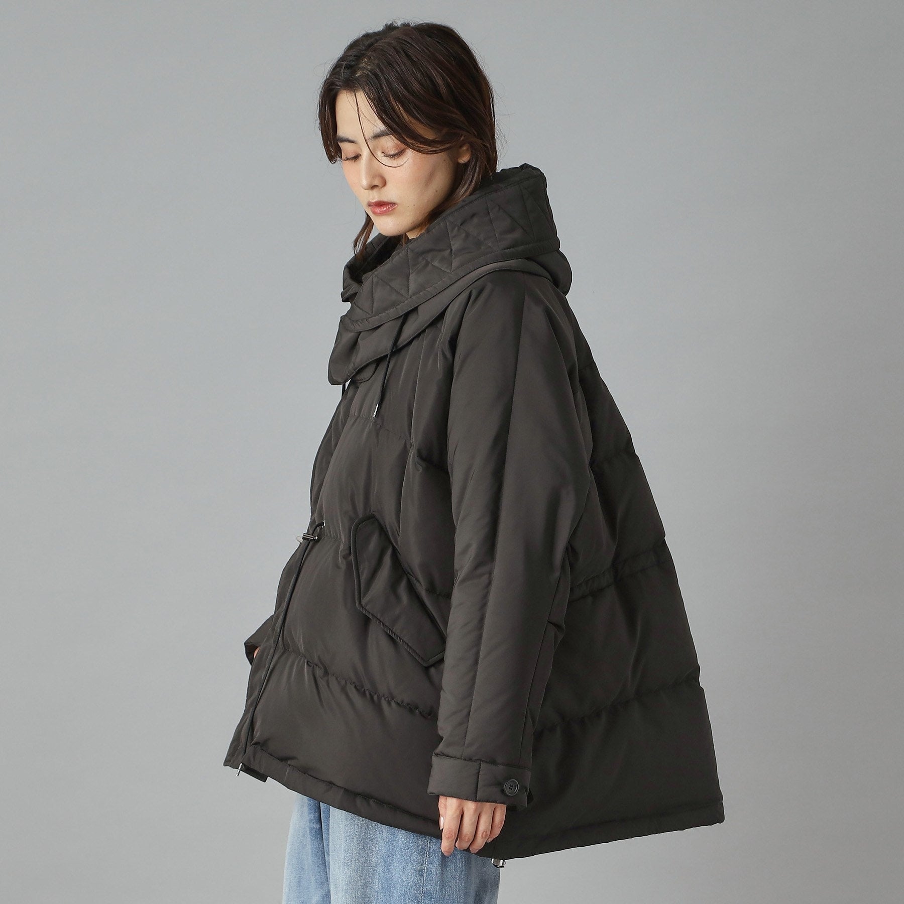 ドレステリア DRESSTERIOR VACHEMENT(ヴァシュモン) ハイカウントタフタ ダウンジャケット (ブラック(019)) ブラック(019)