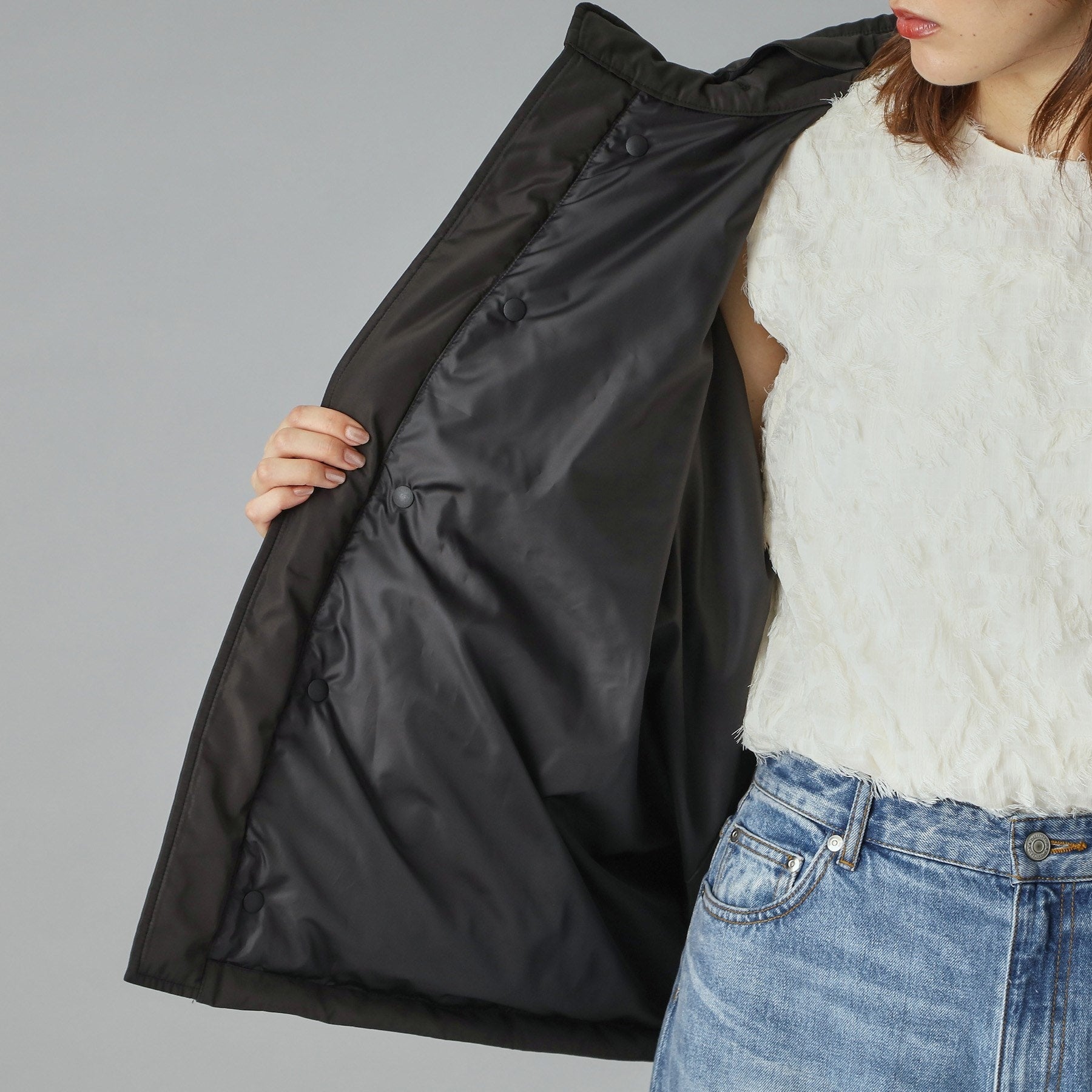 ドレステリア DRESSTERIOR VACHEMENT(ヴァシュモン) ハイカウントタフタ ダウンジャケット (ブラック(019)) ブラック(019)