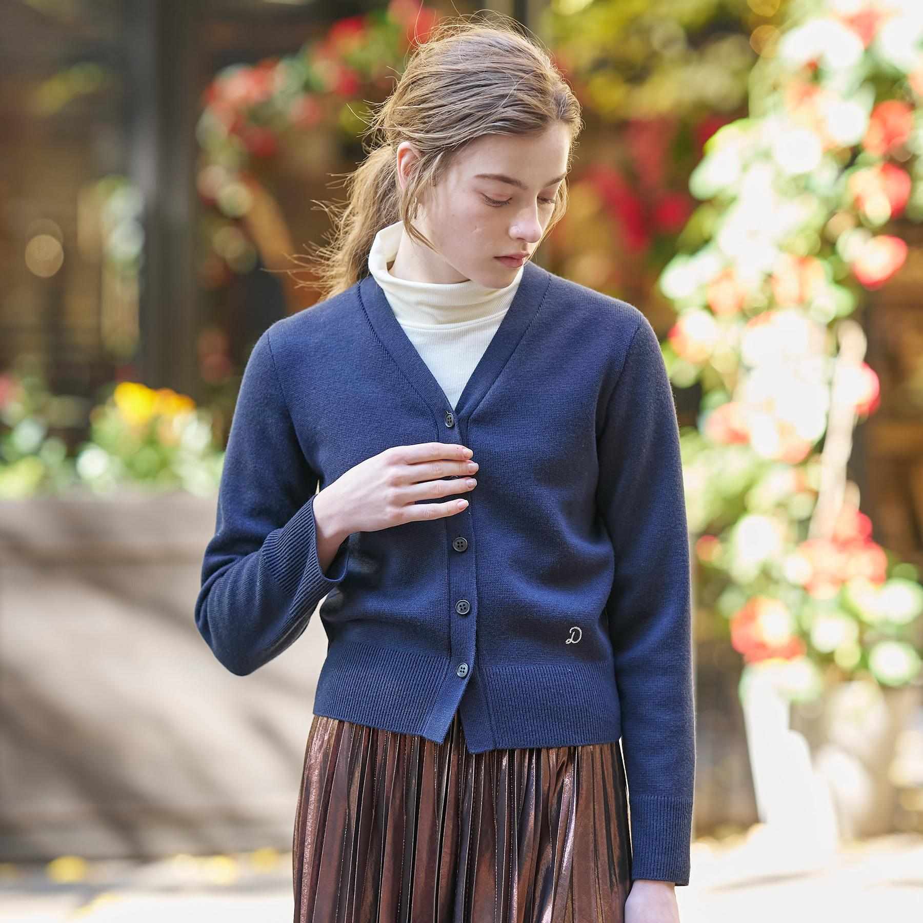 ドレステリア DRESSTERIOR ミラノリブカーディガン (ネイビー(094)) ネイビー(094)