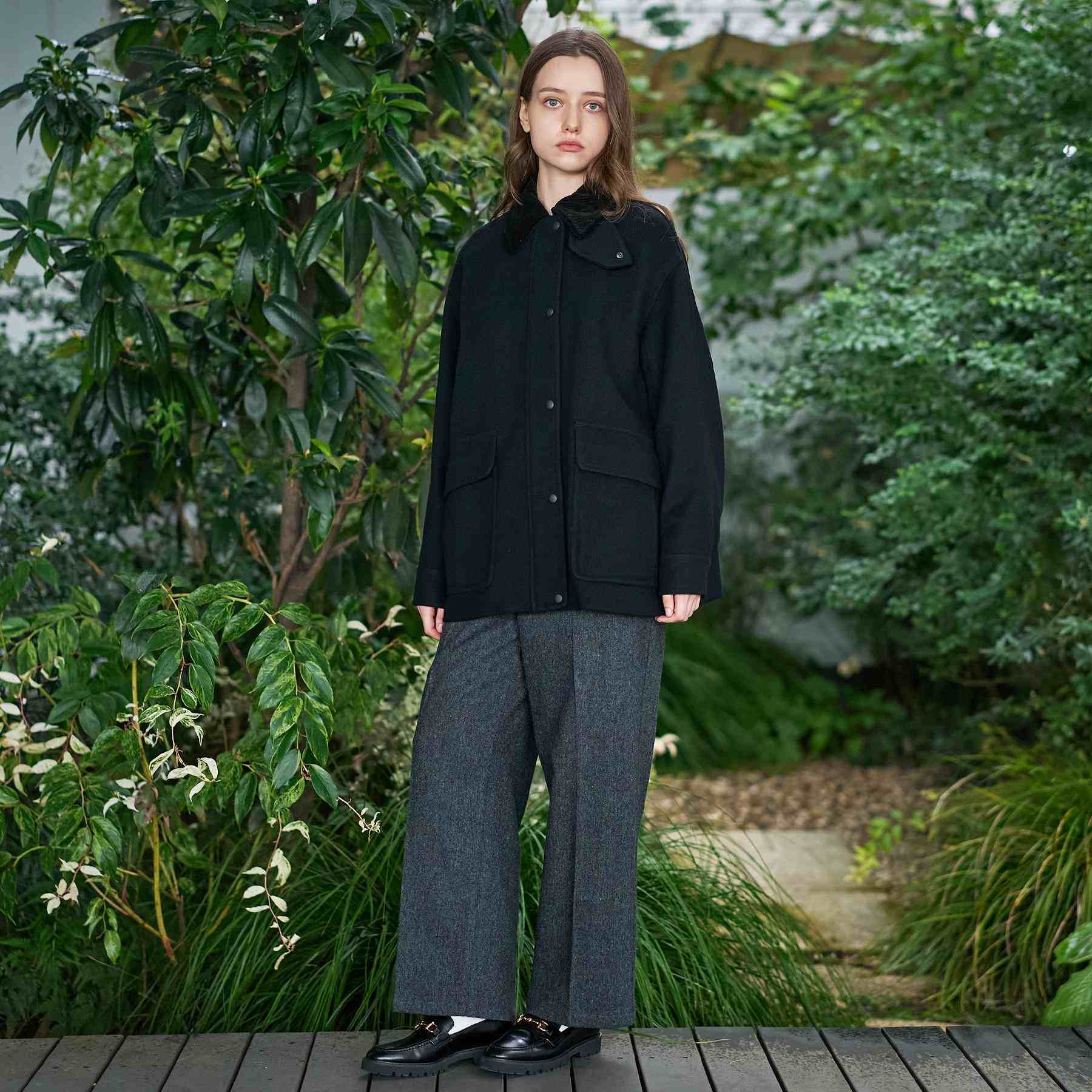 ドレステリア DRESSTERIOR ウールハンティングブルゾン (ブラック(019)) ブラック(019)