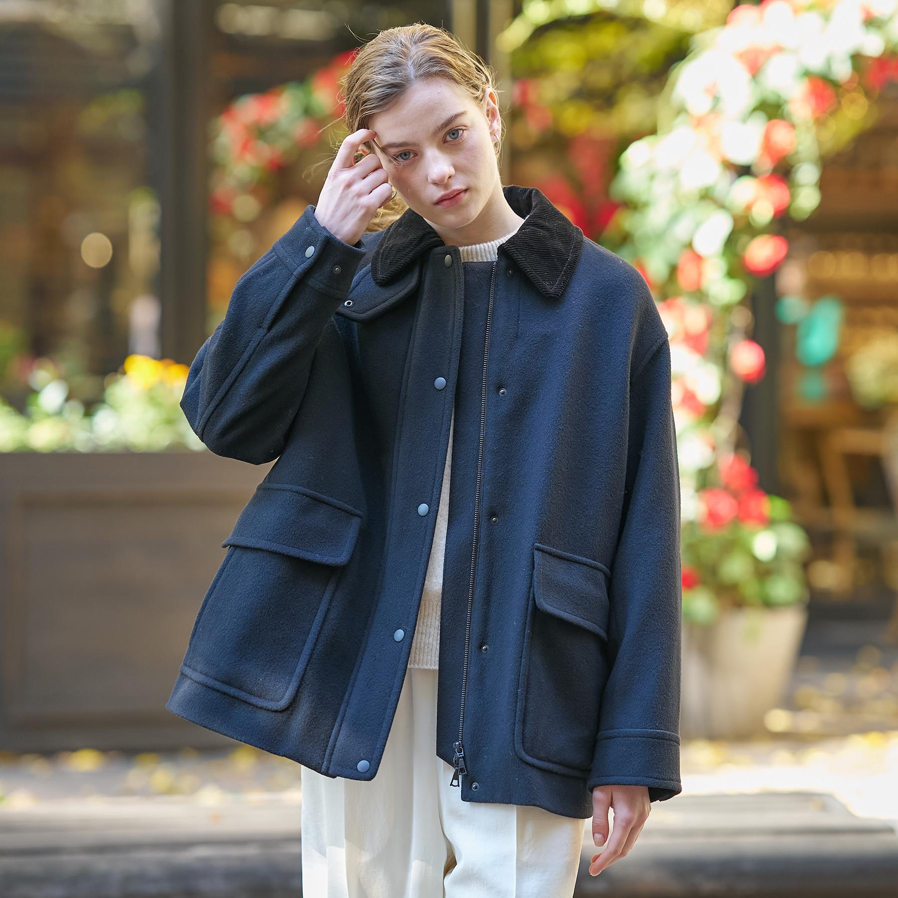 ドレステリア DRESSTERIOR ウールハンティングブルゾン (ブラック(019)) ブラック(019)