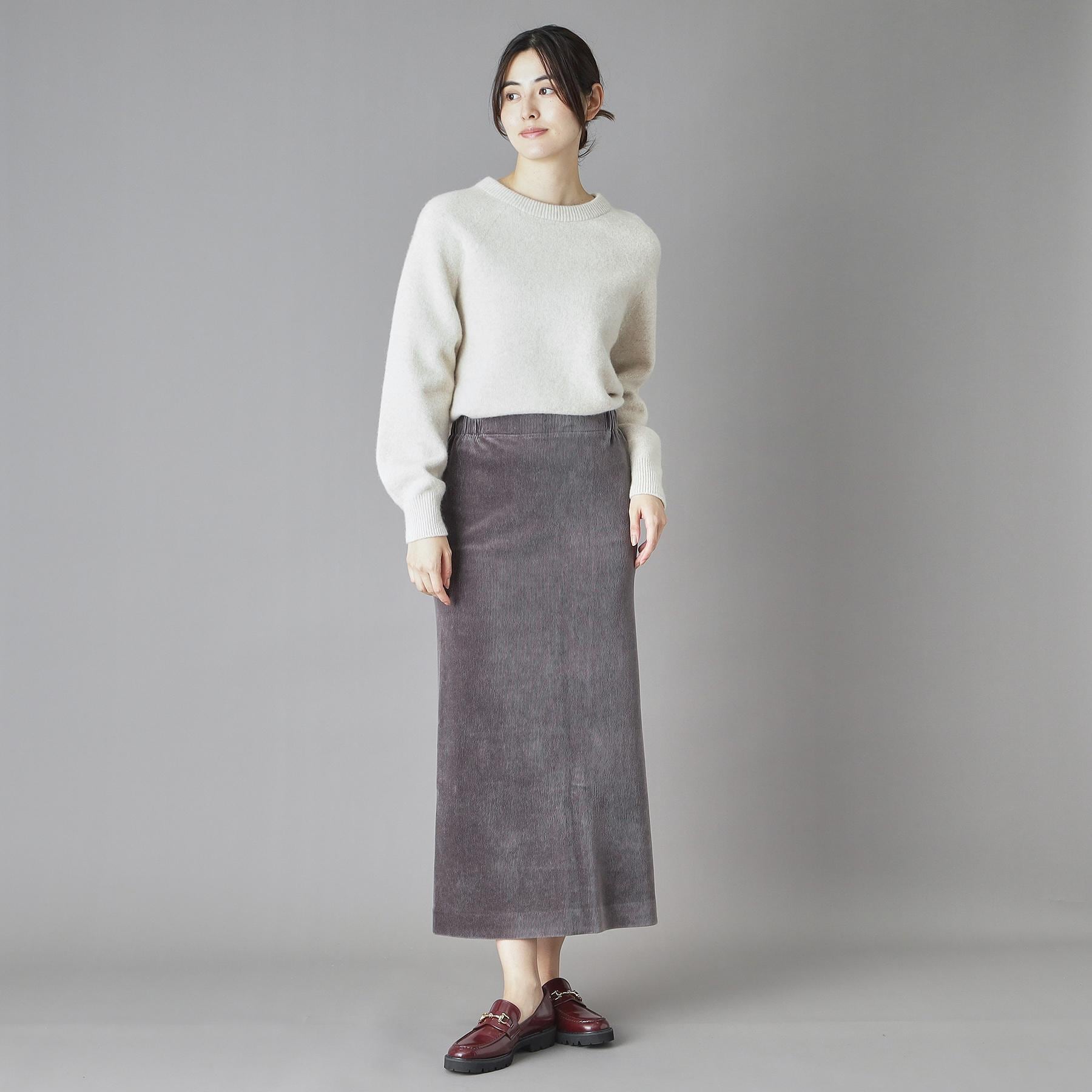 ドレステリア DRESSTERIOR コーデュロイジャージタイトスカート (ライトグレー(011)) ライトグレー(011)