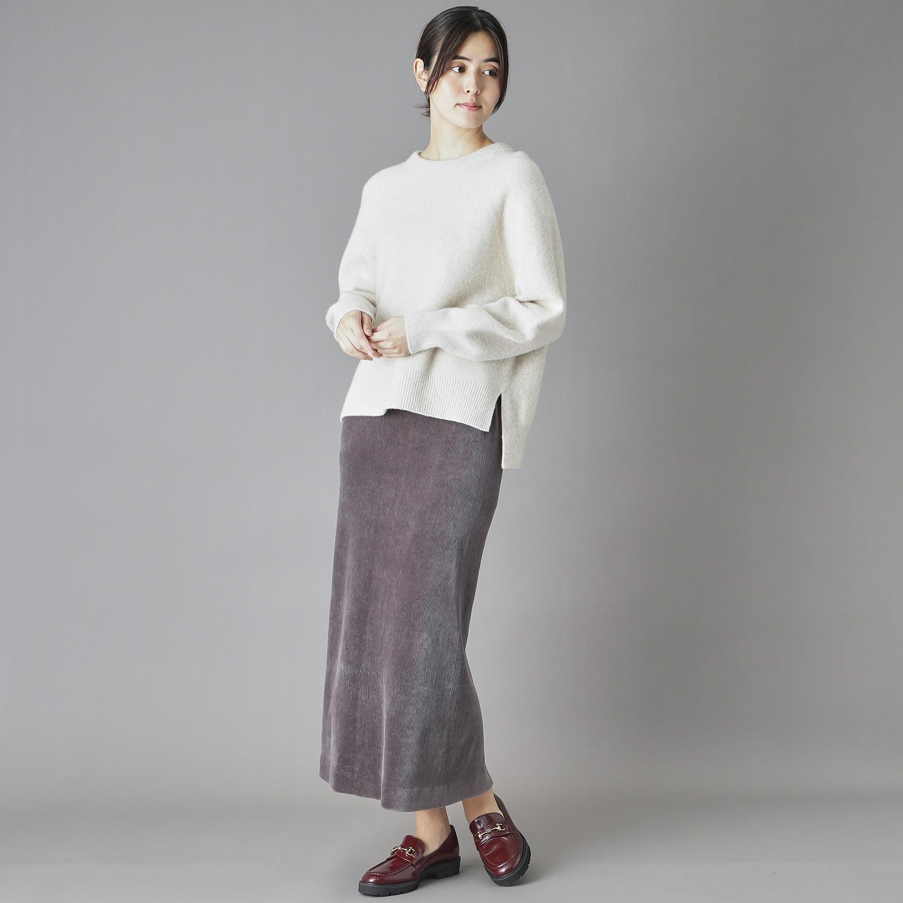 ドレステリア DRESSTERIOR コーデュロイジャージタイトスカート (ライトグレー(011)) ライトグレー(011)