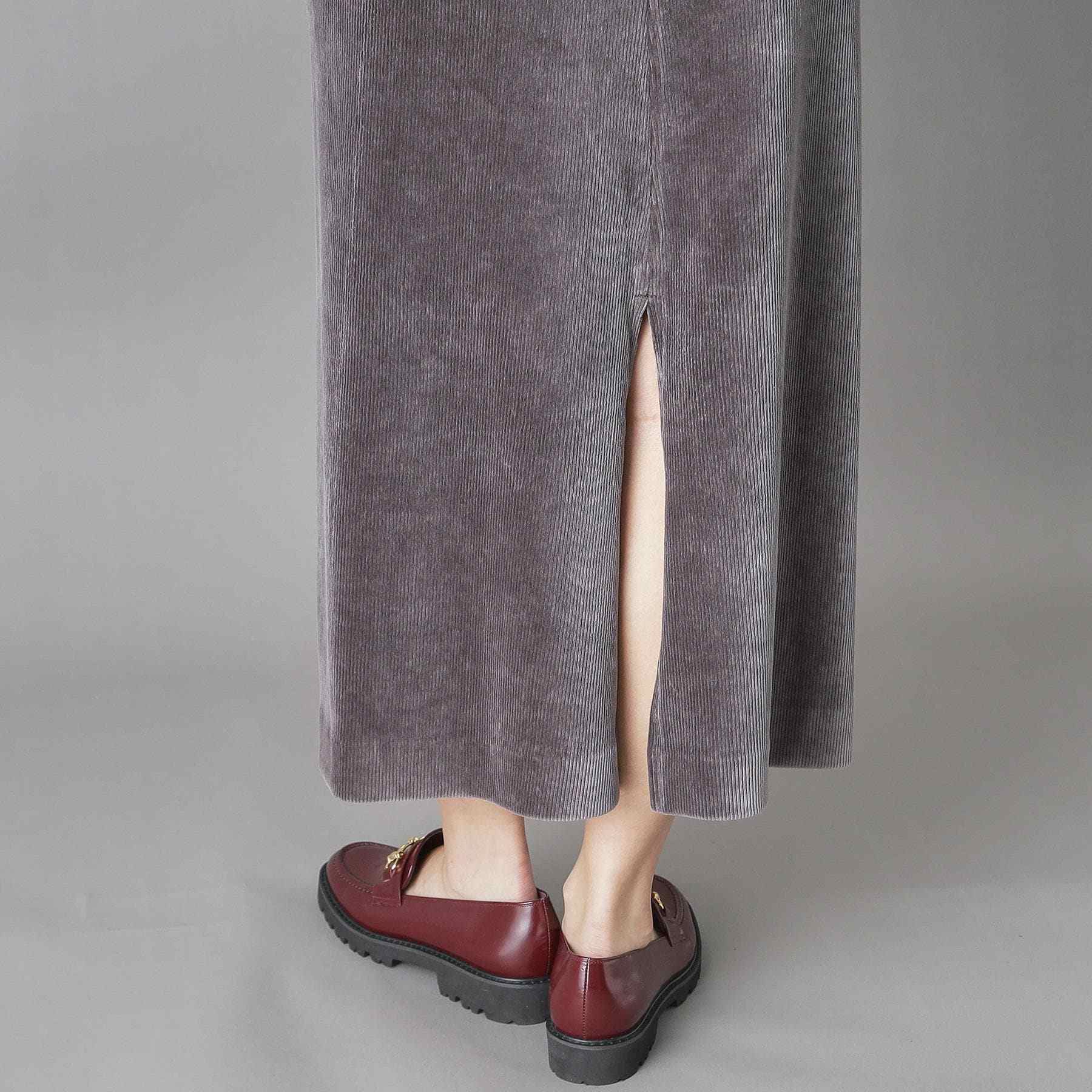 ドレステリア DRESSTERIOR コーデュロイジャージタイトスカート (ライトグレー(011)) ライトグレー(011)