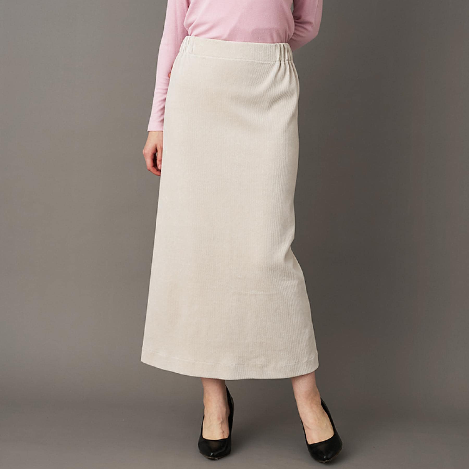 ドレステリア DRESSTERIOR コーデュロイジャージタイトスカート (ライトグレー(011)) ライトグレー(011)