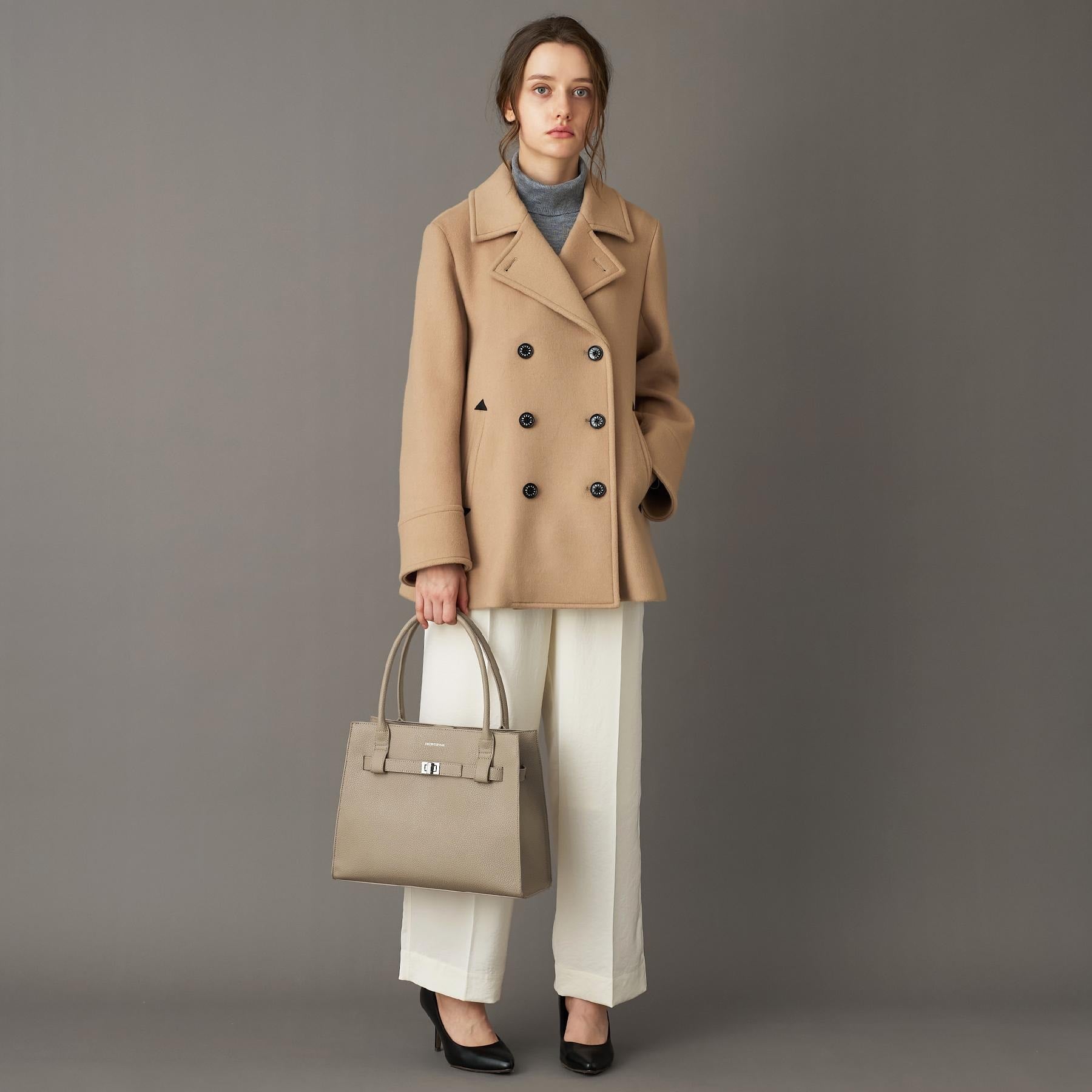 ドレステリア DRESSTERIOR Super140‘sAラインPコート (ベージュ(052)) ベージュ(052)