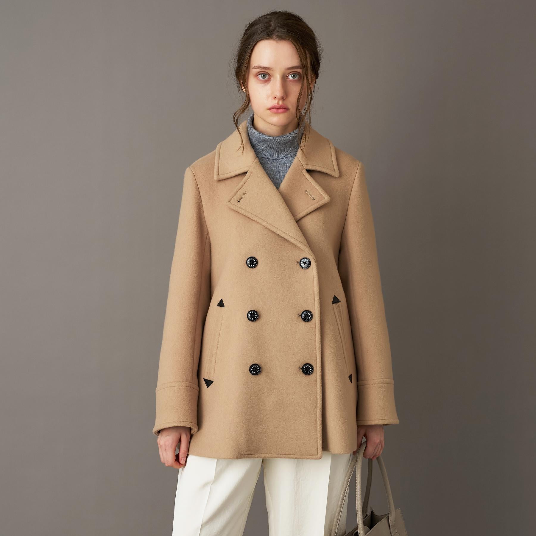 ドレステリア DRESSTERIOR Super140‘sAラインPコート (ベージュ(052)) ベージュ(052)