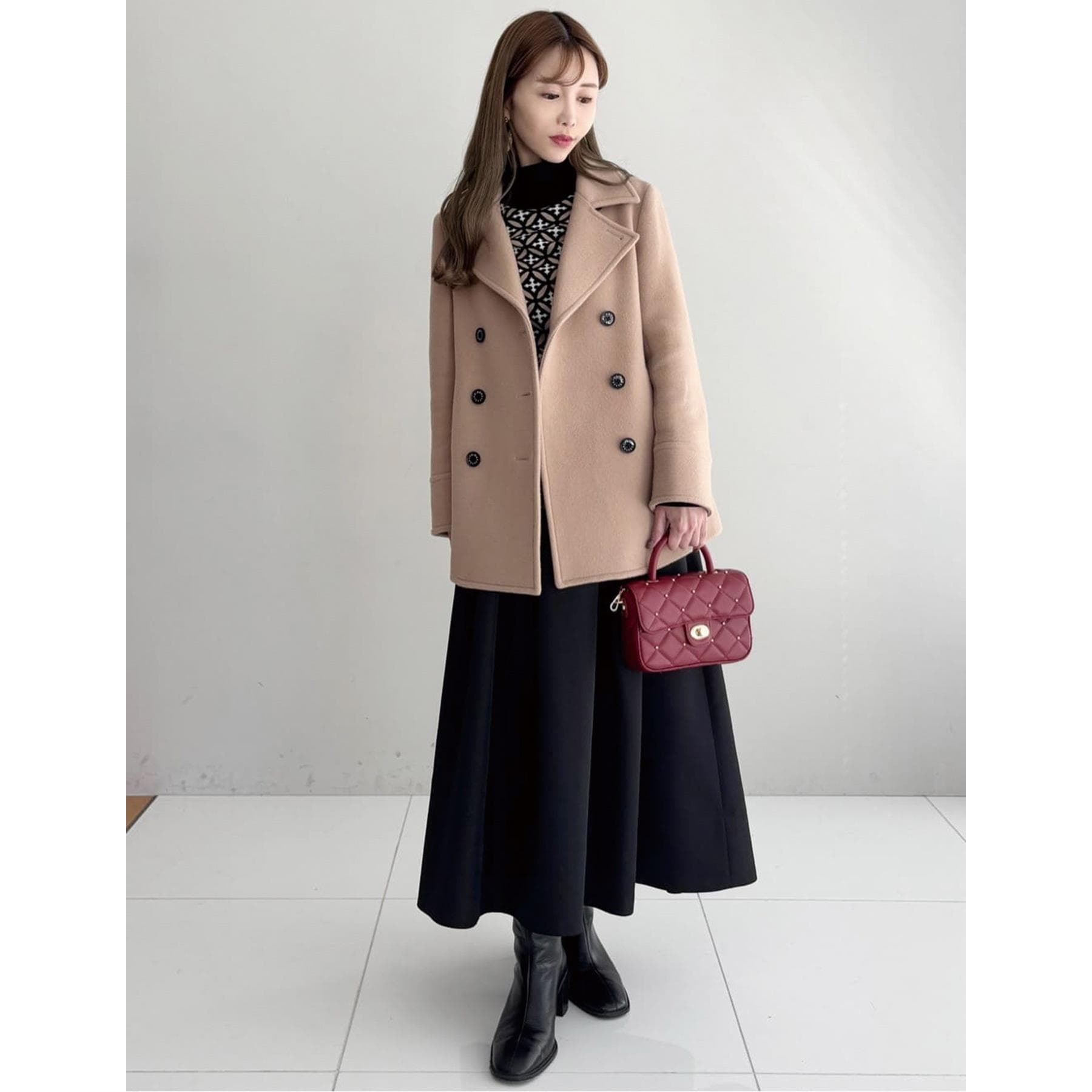 ドレステリア DRESSTERIOR Super140‘sAラインPコート (ベージュ(052)) ベージュ(052)