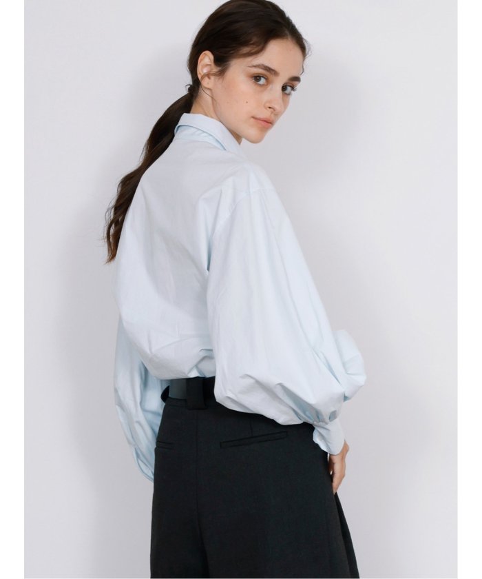 ドロー DRAW volume sleeve blouse (サックス) サックス