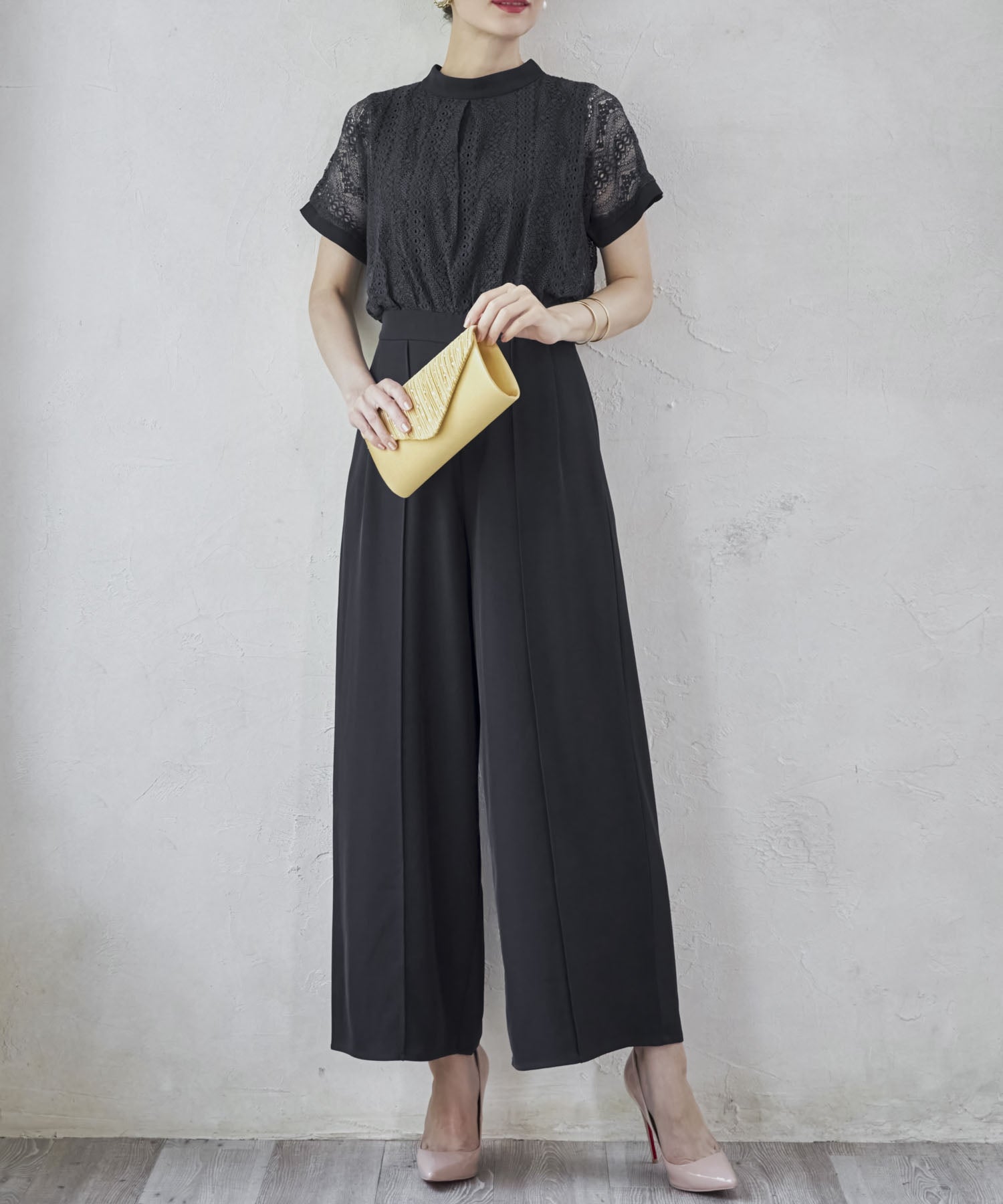 ドレスプラス DRESS+ ジャンプスーツ パンツドレス ポケット付き 結婚式