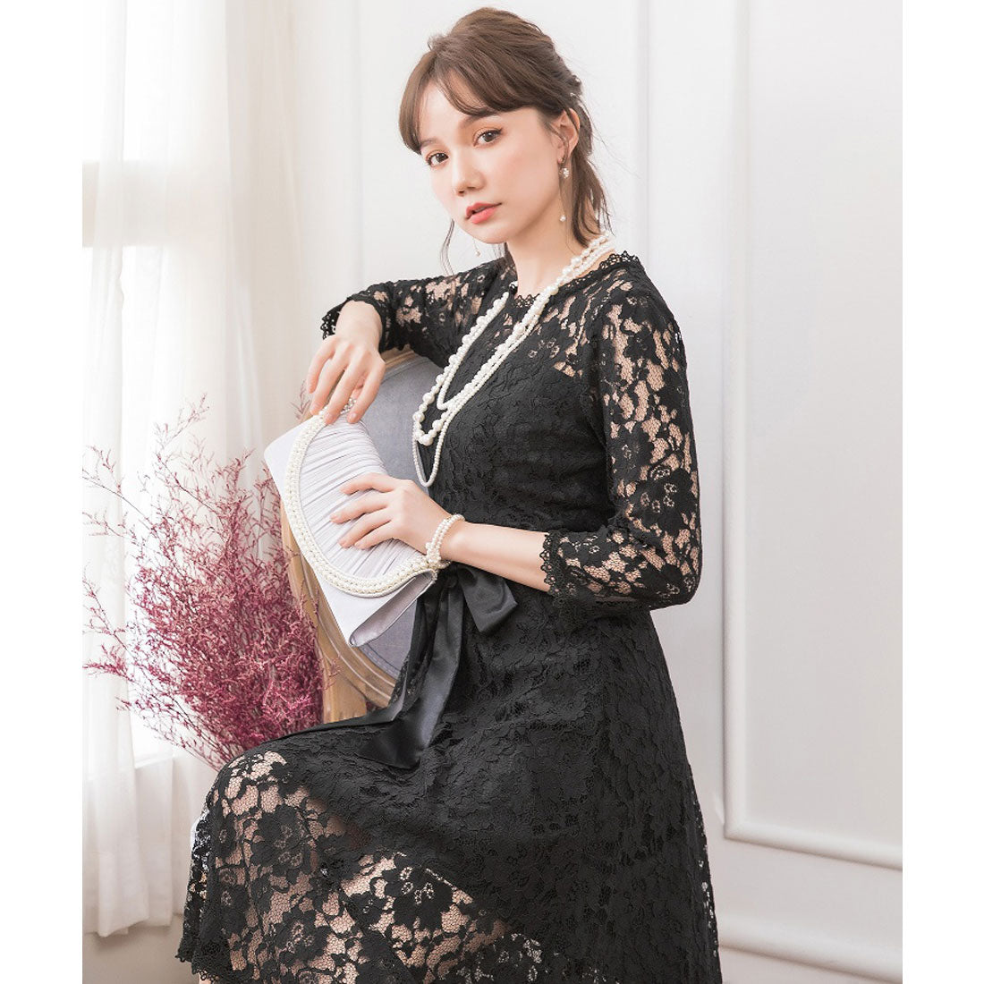 ドレスプラス DRESS+ 総レースワンピースドレス・結婚式ワンピース・お呼ばれパーティードレス