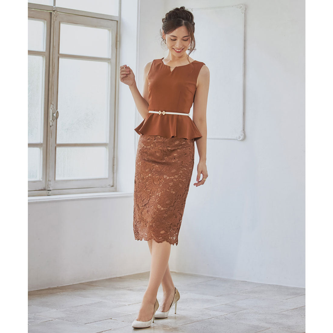 DRESS+ Party Dress Wedding Reception After Party Dress Sleeveless Knee