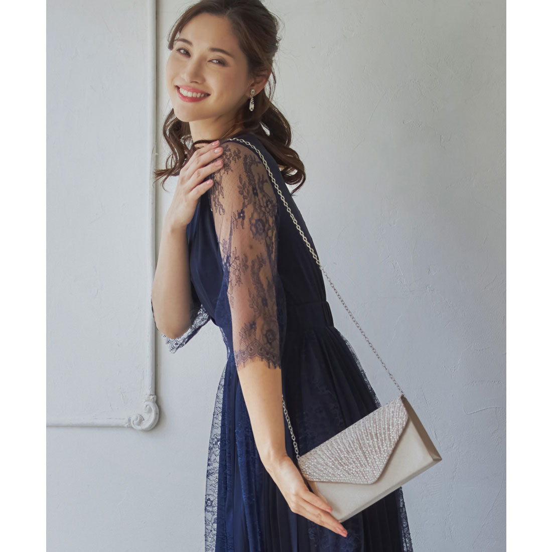 ドレスプラス DRESS+ パーティーバッグ パーティー バッグ 2way,ベージュ