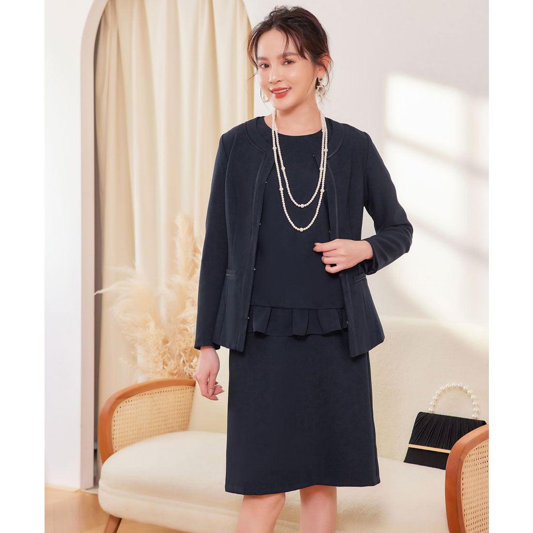 ドレスプラス DRESS+ フォーマル レディース セットアップ 3点セット