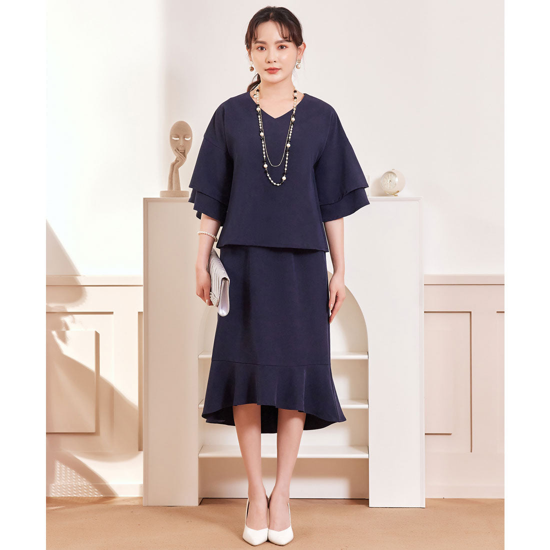 DRESS+ Formal Setup Flared Skirt 2way