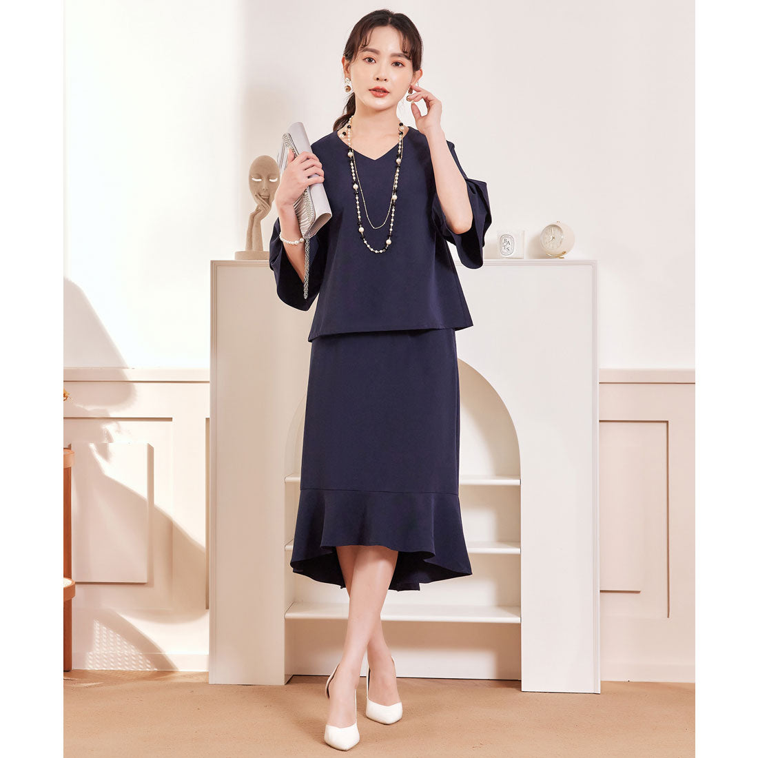 DRESS+ Formal Setup Flared Skirt 2way