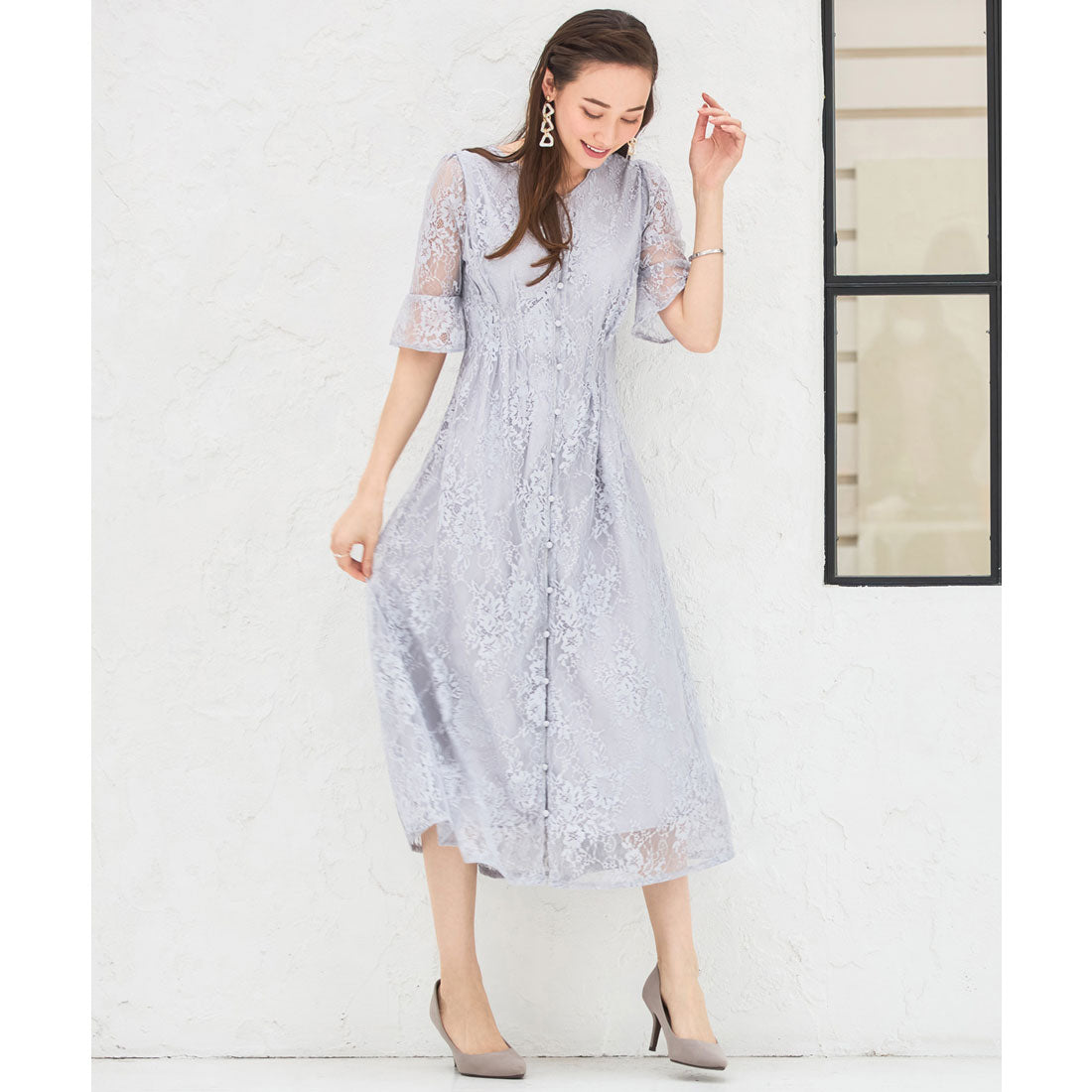 DRESS+ Dress One-piece Long Gown Lace Wedding Party Dress