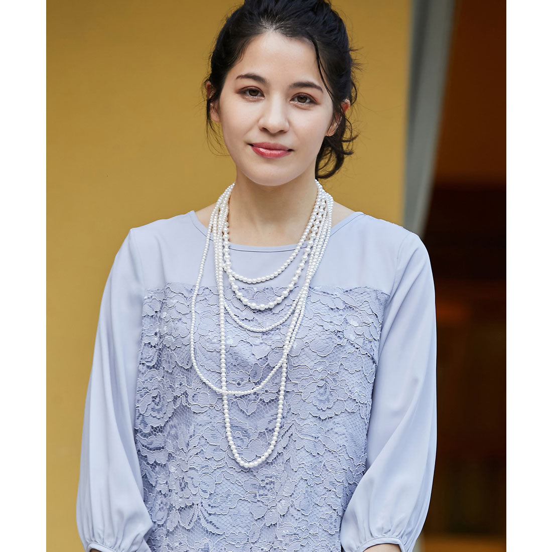 ドレスプラス DRESS+ ランダムフェイクパール5連ネックレス