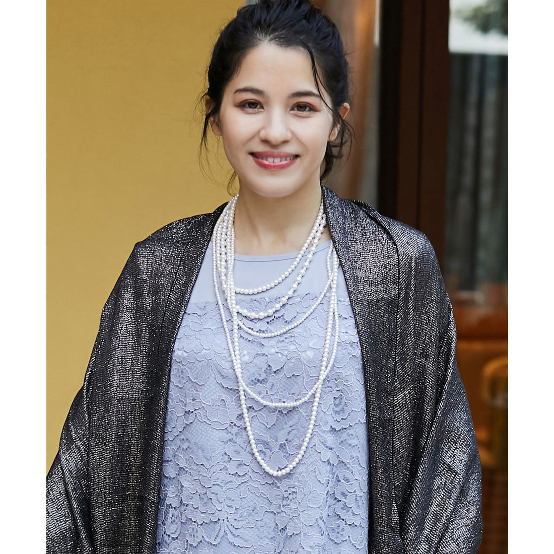 ドレスプラス DRESS+ ランダムフェイクパール5連ネックレス