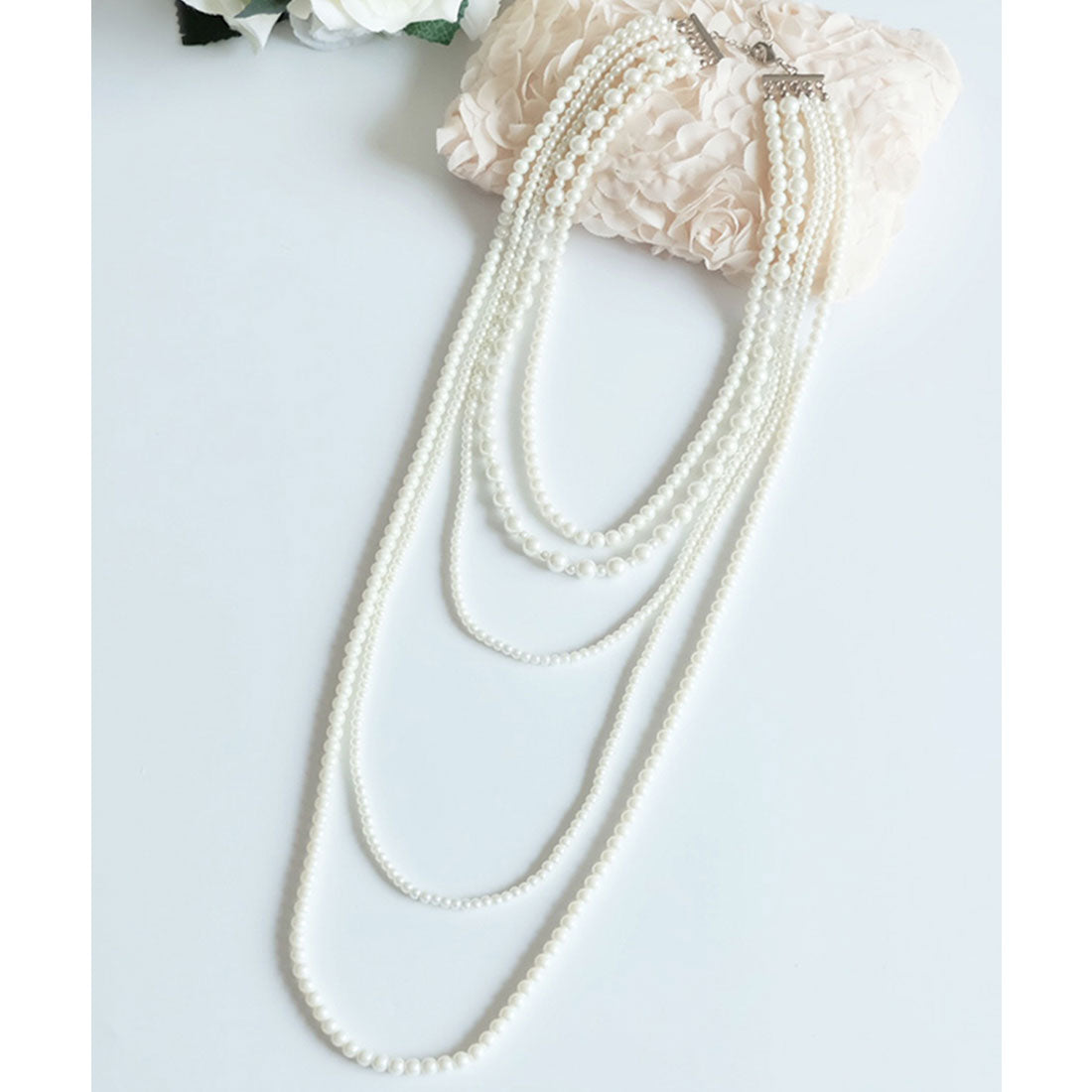 ドレスプラス DRESS+ ランダムフェイクパール5連ネックレス