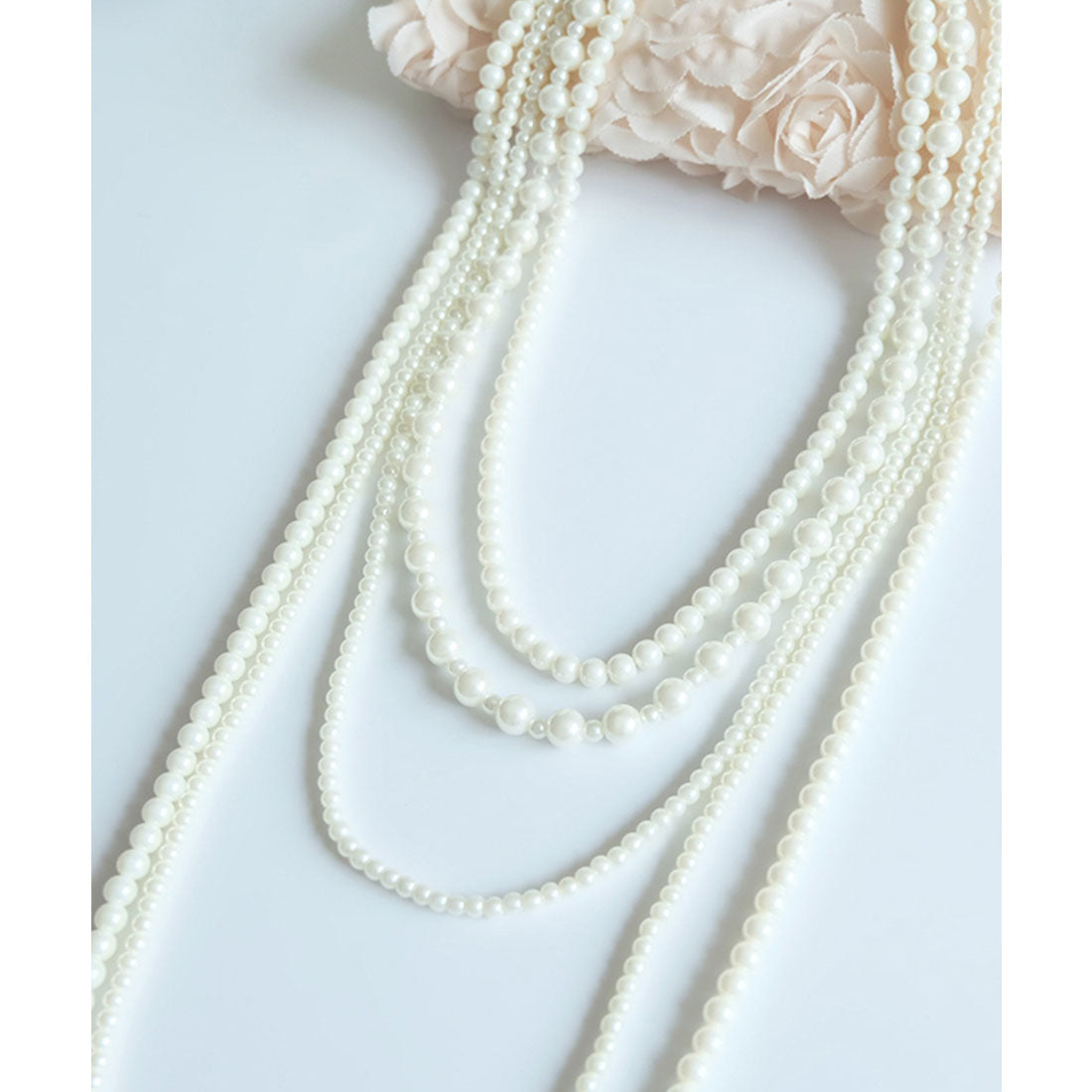 ドレスプラス DRESS+ ランダムフェイクパール5連ネックレス