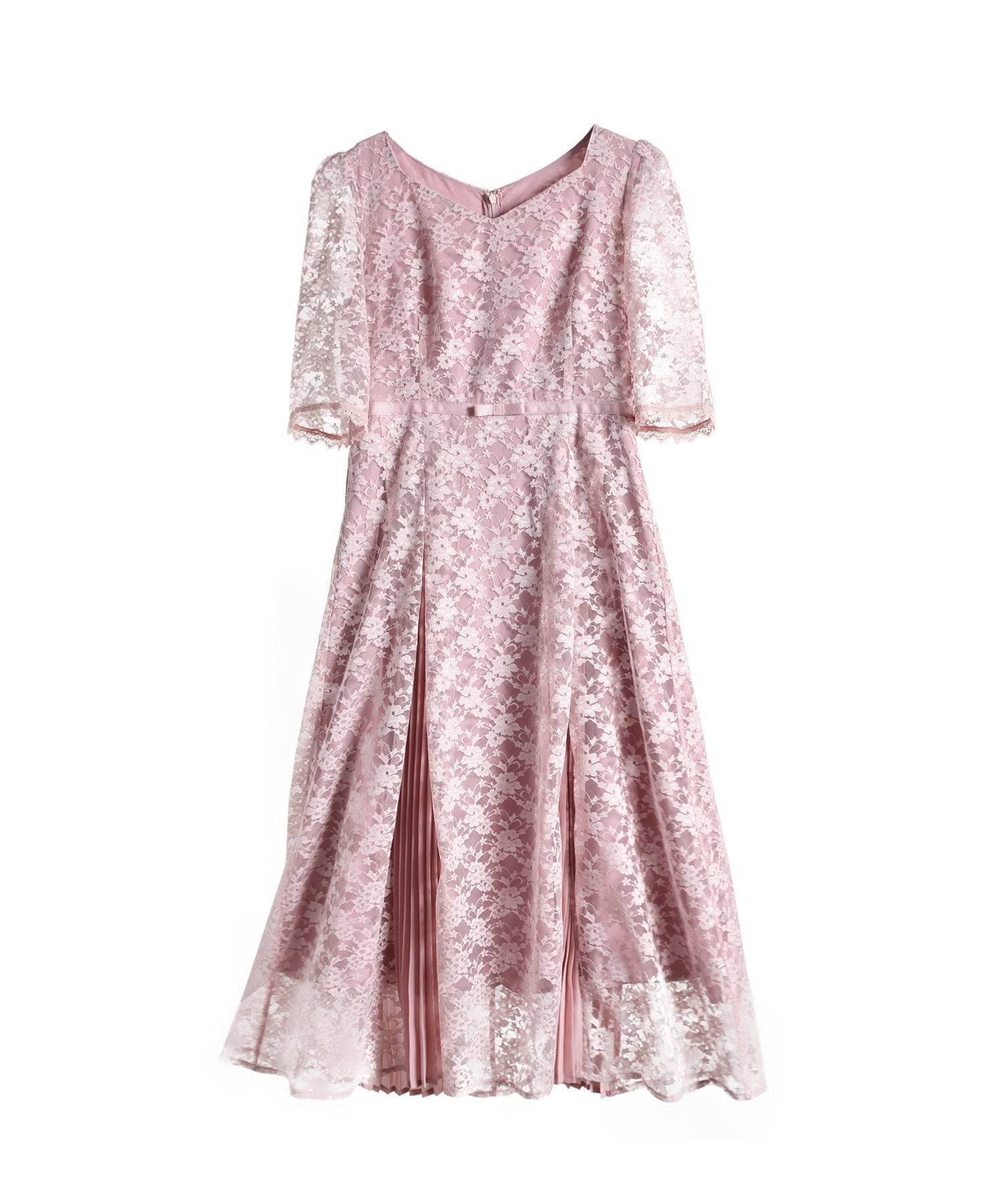 DRESS+ One-piece dress, lace mid-length, all-lace, wedding