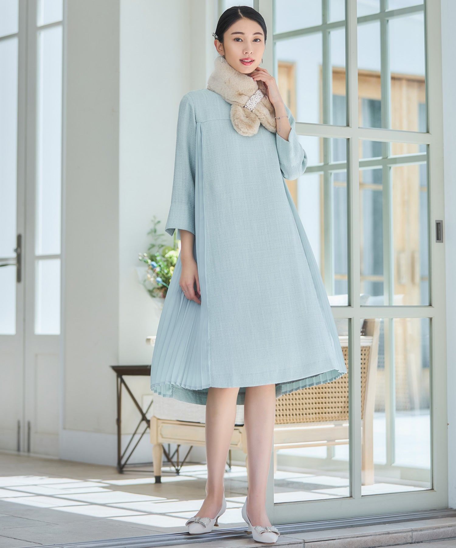 DRESS+ Party Dress Tweed One Piece Wedding
