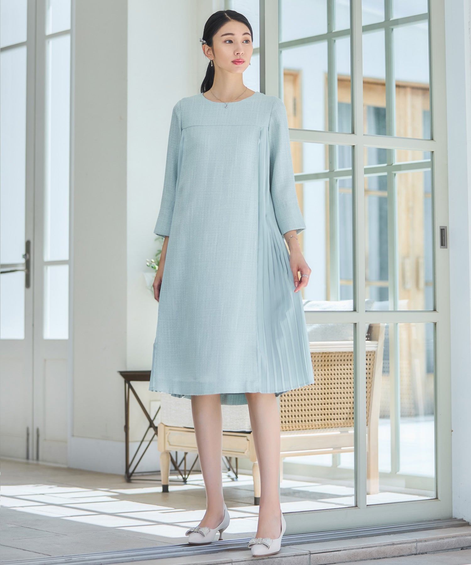 DRESS+ Party Dress Tweed One Piece Wedding