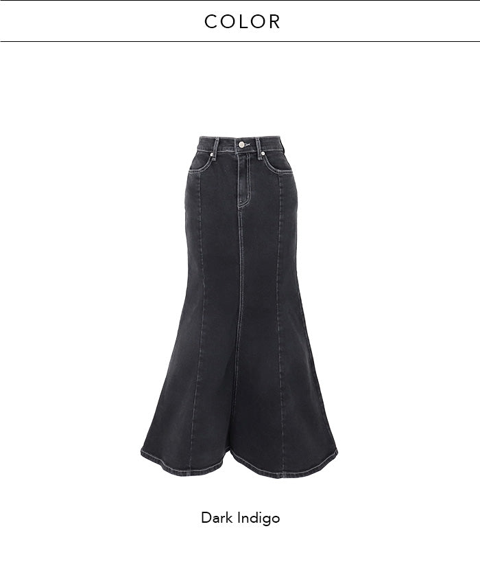 アンビエント AMBIENT ストレッチデニムマーメイドスカート (ダークインディゴ) ダークインディゴ