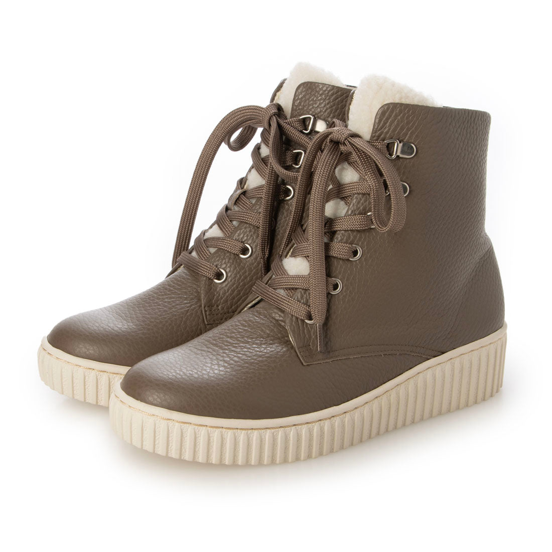 エスプレッソ Espresso 3E 柔らかレザー ボア入りカジュアルブーツ (トープ) トープ