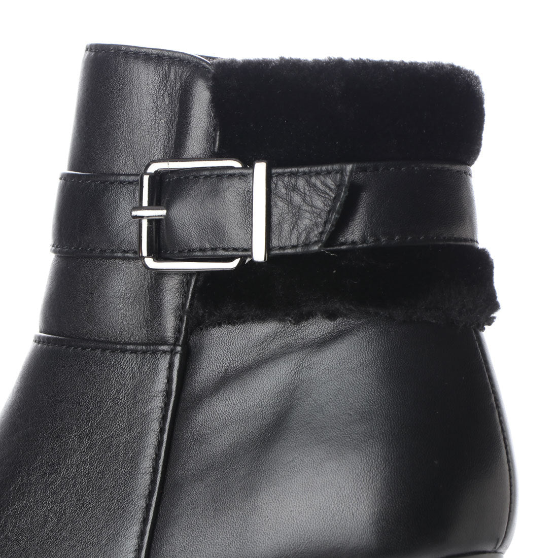 エスプレッソ Espresso 楽ちん ソフトレザー ボアデザインヒールブーツ