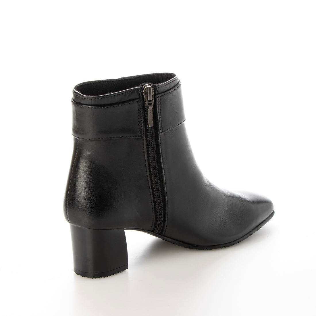 エスプレッソ Espresso 3E ソフトレザー チャンキーヒール バックル スクエアトゥブーツ (ブラック) ブラック