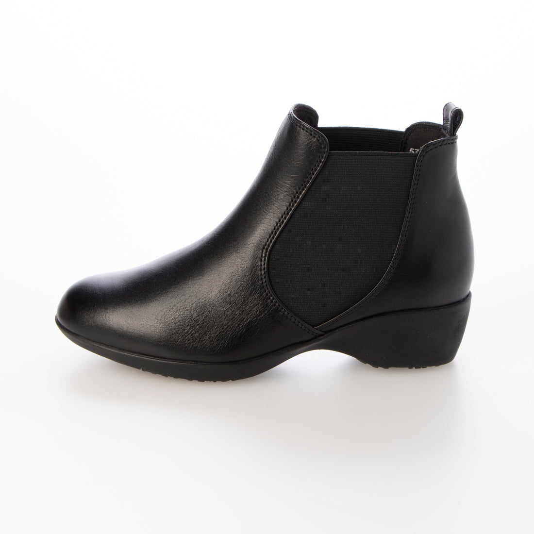 エスプレッソ Espresso 柔らかレザー 滑りにくいフラットソール サイドゴアブーツ (ブラック) ブラック