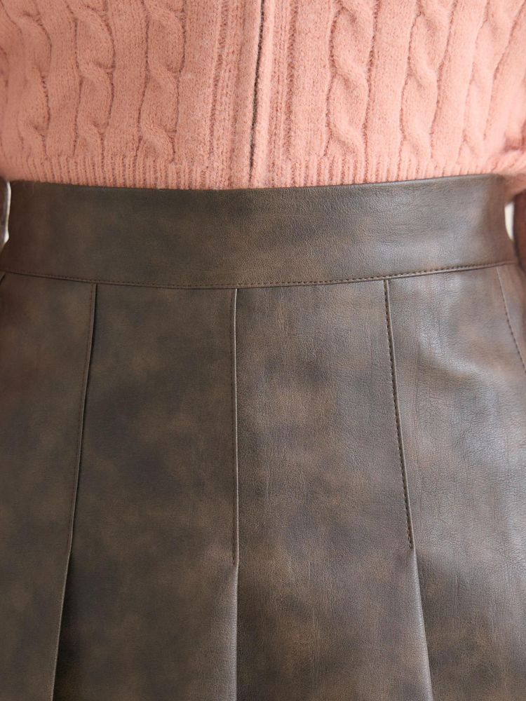 エムズエキサイト ems excite ヴィンテージFレザーミニSK (P/BRN) P/BRN