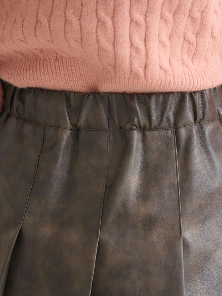 エムズエキサイト ems excite ヴィンテージFレザーミニSK (P/BRN) P/BRN