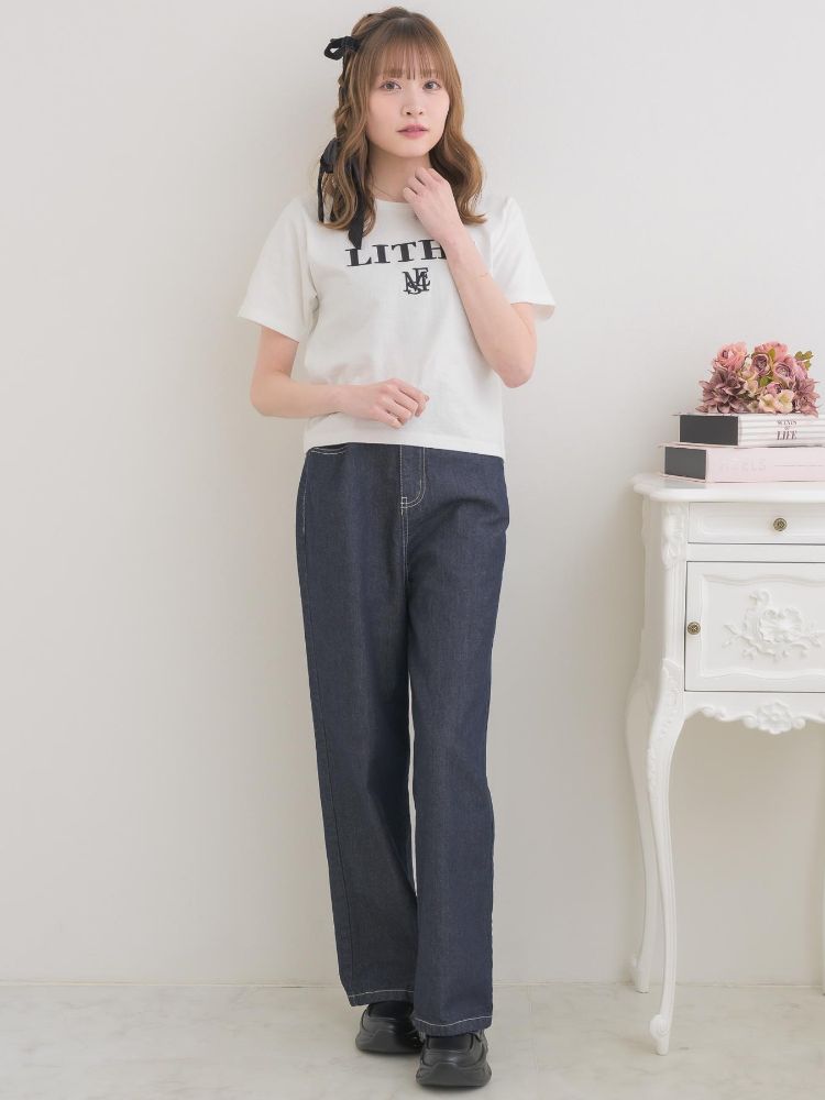 エムズエキサイト ems excite ロゴ刺繍TEE (WHT2) WHT2