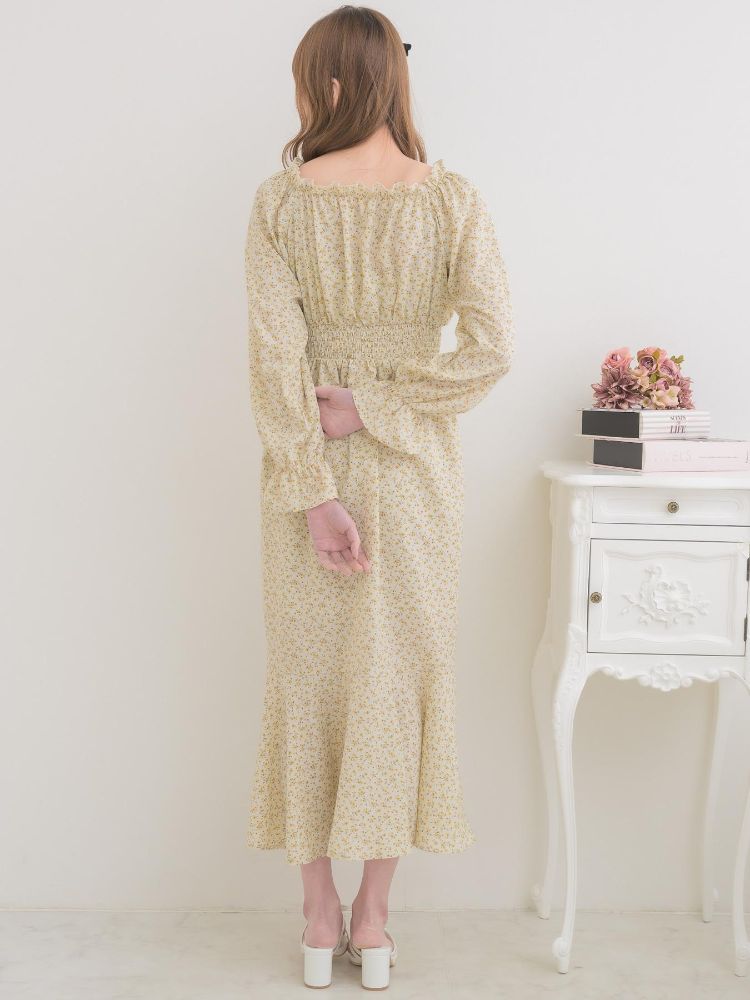 エムズエキサイト ems excite ステッチリボンマーメイドワンピース (P/BLU) P/BLU