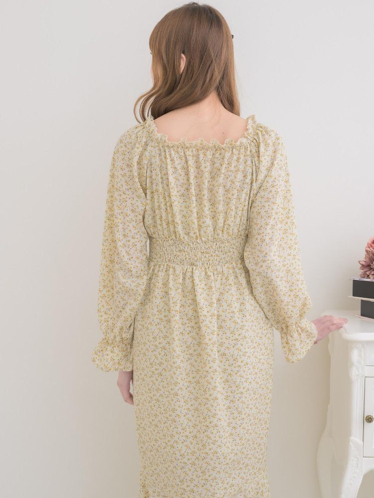 エムズエキサイト ems excite ステッチリボンマーメイドワンピース (P/BLU) P/BLU